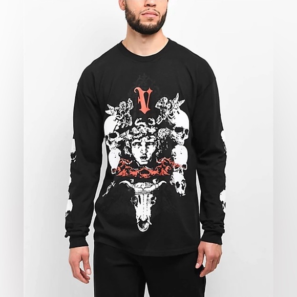 Vitriol Other - Vitriol Cherub Curse Long Sleeve Tee in Black-NWOT